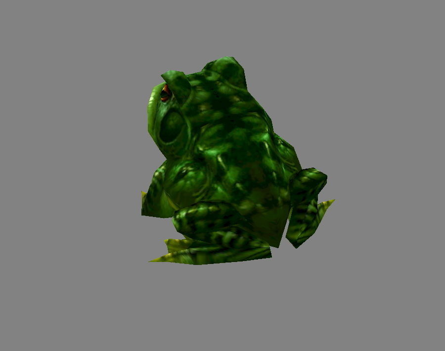 Cartoon frog Low-poly 3D model_2