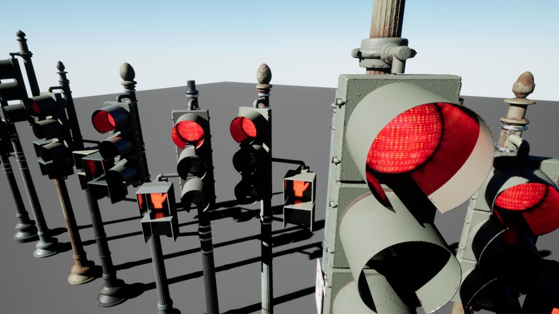 Traffic Lights 14 Pack - USA Washington DC Mall Capitol  3D model_7