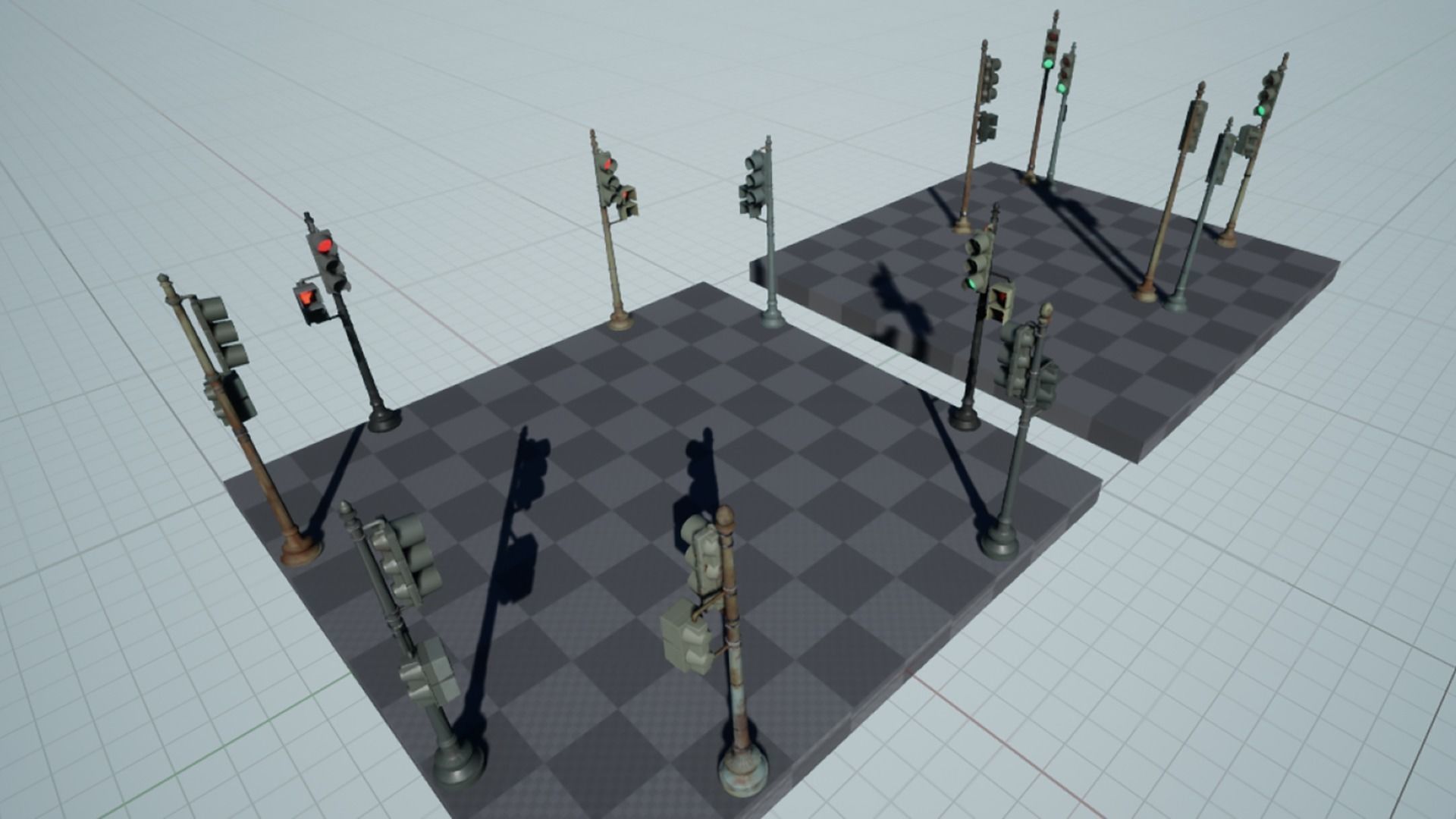 Traffic Lights 14 Pack - USA Washington DC Mall Capitol  3D model_3