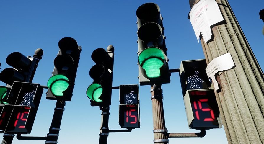 Traffic Lights 14 Pack - USA Washington DC Mall Capitol  3D model_2