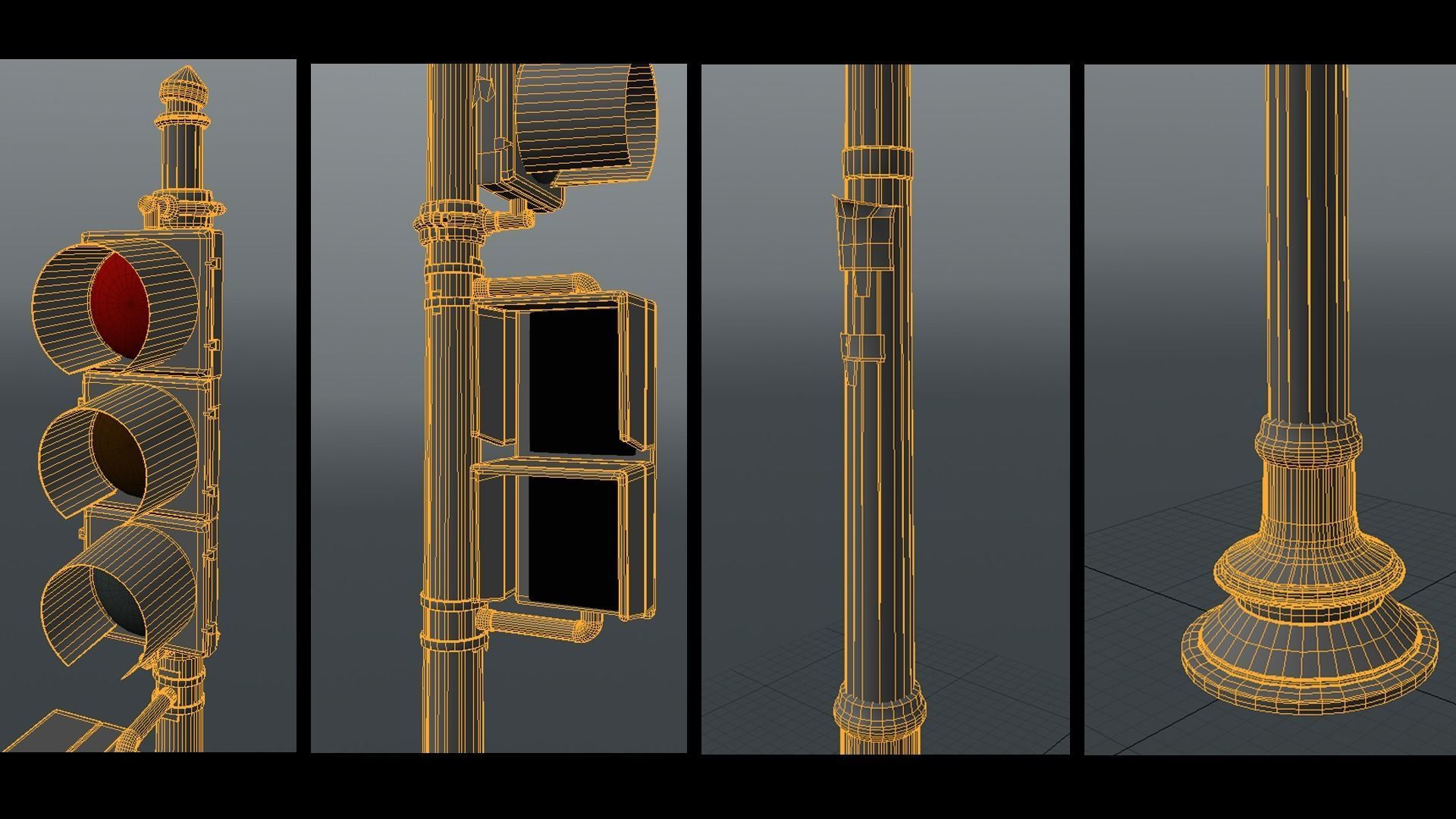 Traffic Lights 14 Pack - USA Washington DC Mall Capitol  3D model_5