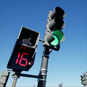 Traffic Lights 14 Pack - USA Washington DC Mall Capitol  3D model_0