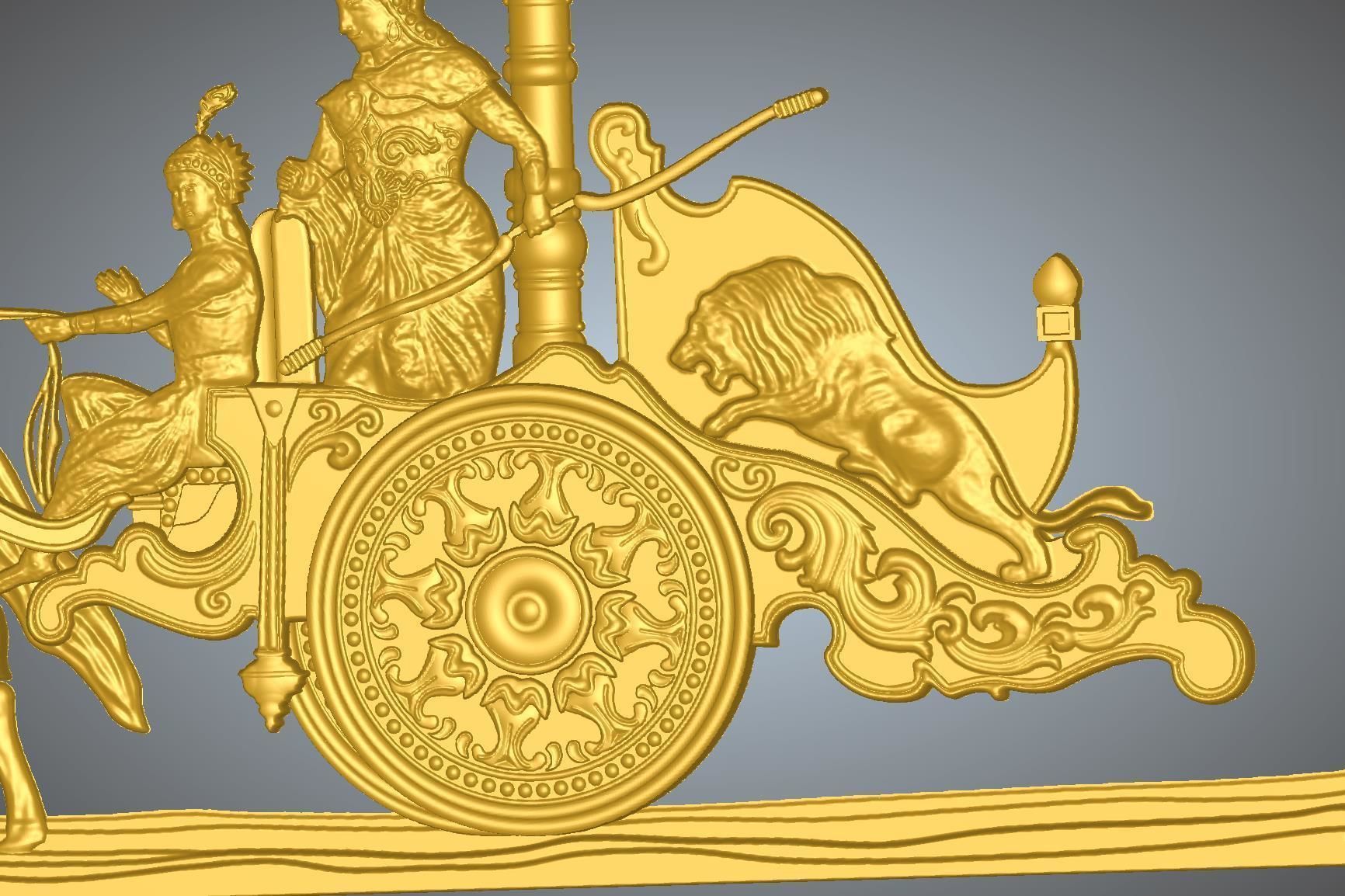 Krishna Arjuna Chariot Bhagwad Geeta 3D print model_4