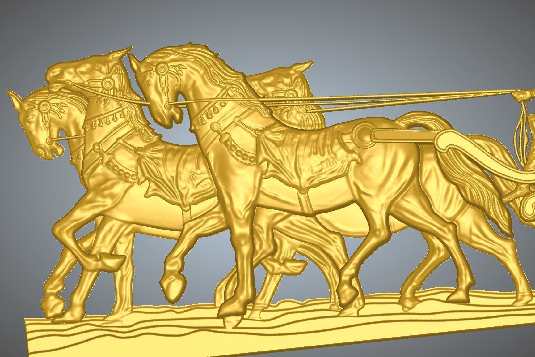 Krishna Arjuna Chariot Bhagwad Geeta 3D print model_5