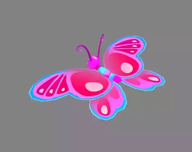 Cartoon butterfly - purple