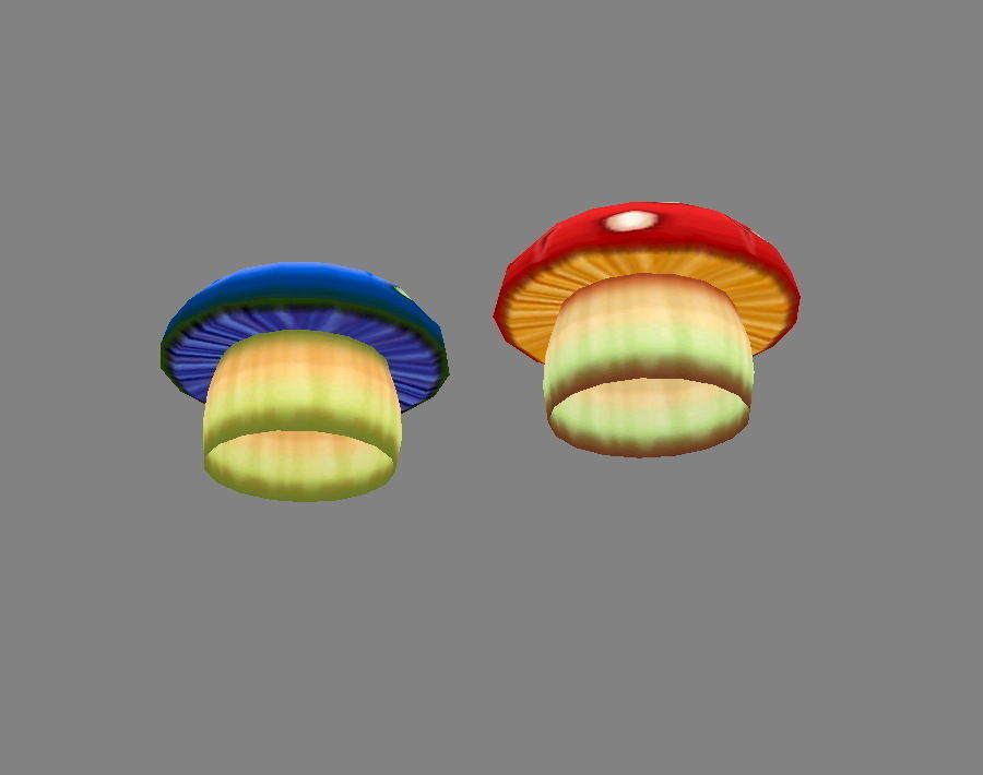 Cartoon poisonous mushroom Low-poly 3D model_2