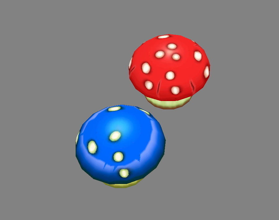 Cartoon poisonous mushroom Low-poly 3D model_1