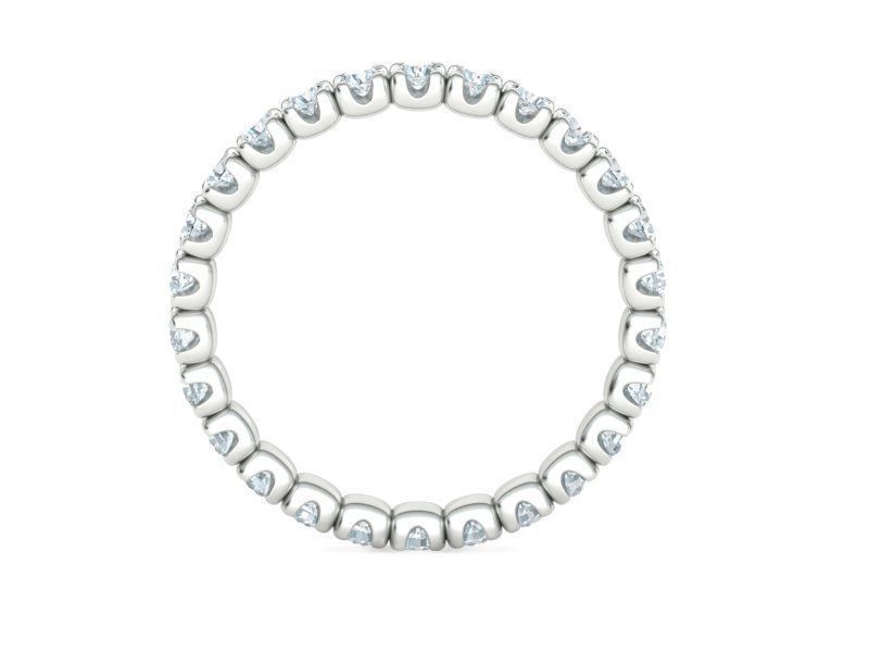 Eternity Wedding Band Ring 2mm Round Stones 3dmodel 3D print model_12