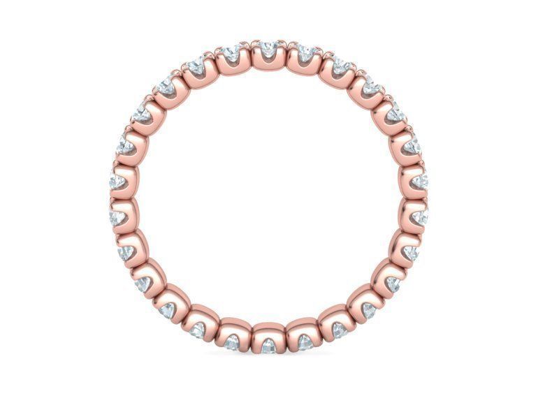 Eternity Wedding Band Ring 2mm Round Stones 3dmodel 3D print model_11
