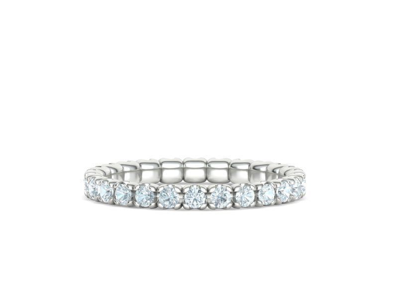 Eternity Wedding Band Ring 2mm Round Stones 3dmodel 3D print model_3