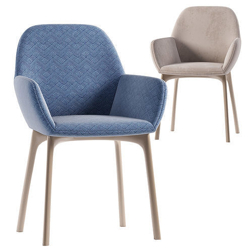 Dining chair Low-poly 3D model