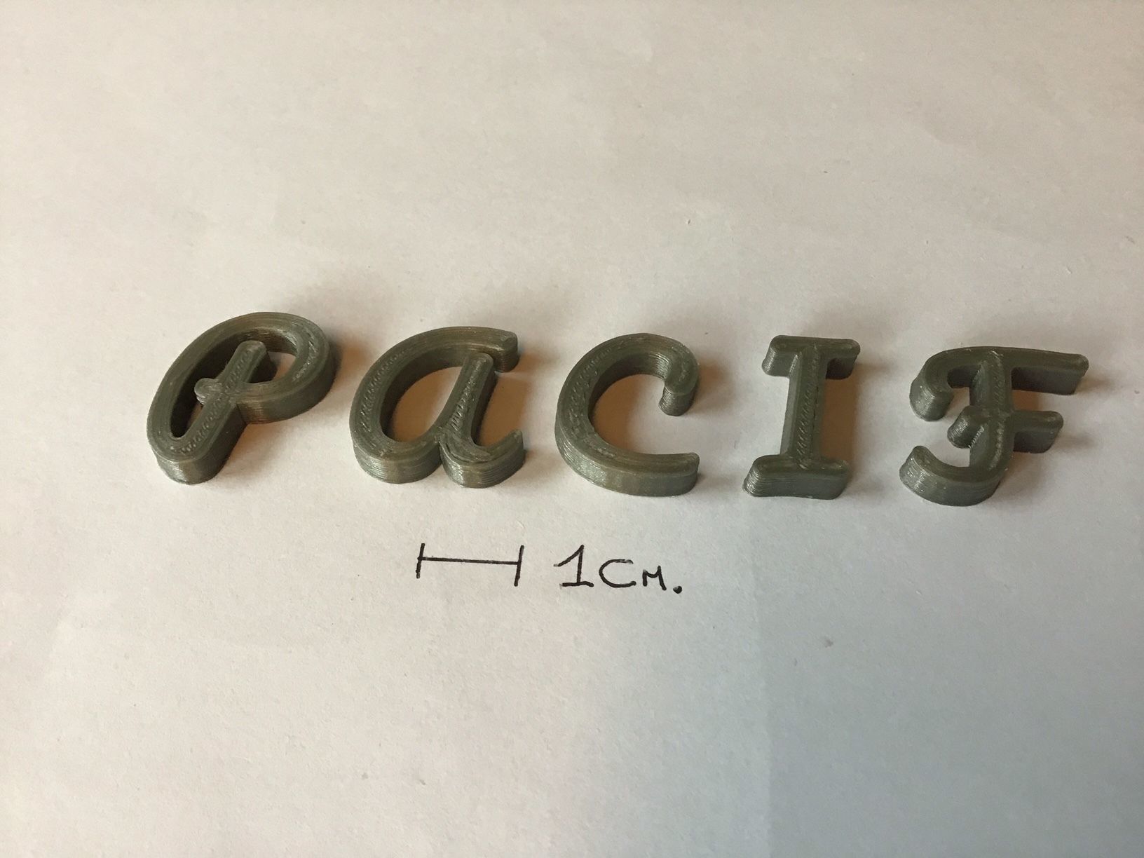 PACIF uppercase and lowercase 3D Letters STL FILE  3D print model_3