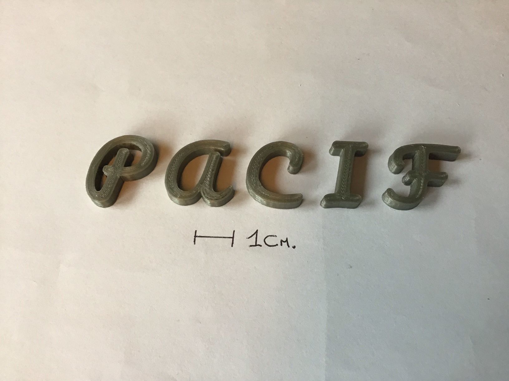 PACIF uppercase and lowercase 3D Letters STL FILE  3D print model_2