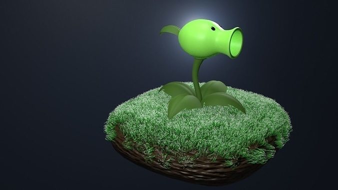 Pea Shooter Free low-poly 3D model