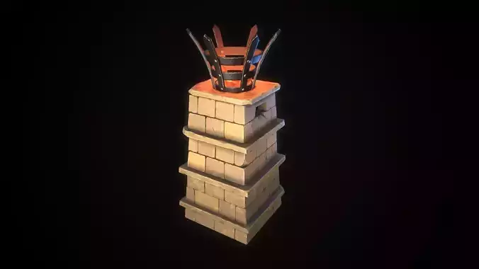 Stylized torch column