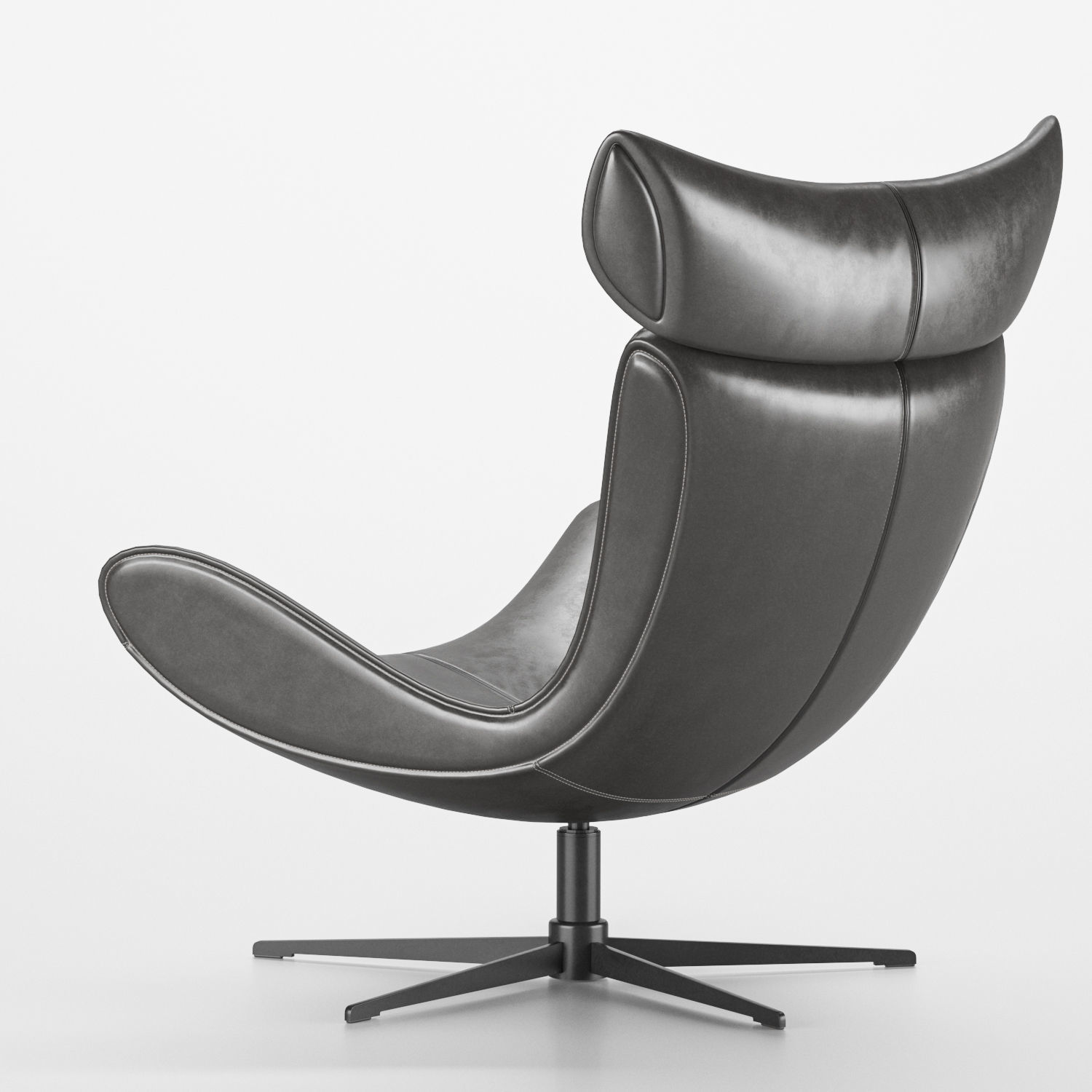 Chair lounge leather 3D model_1