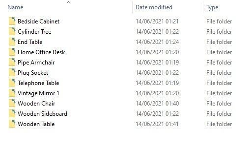 Furniture 3D Model Pack Low-poly 3D model_9