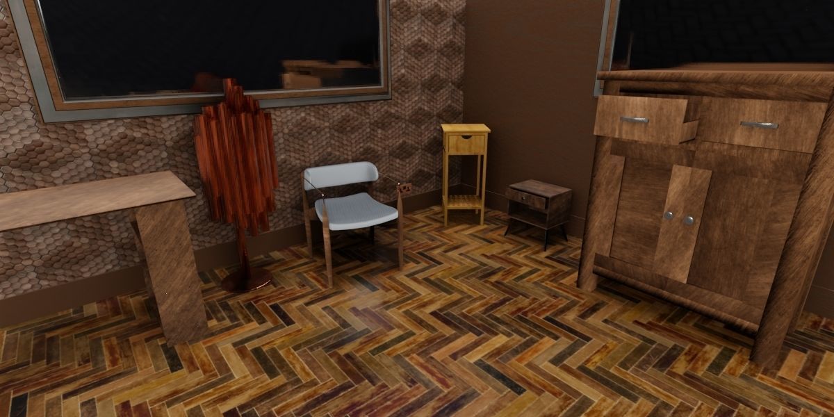 Furniture 3D Model Pack Low-poly 3D model_21