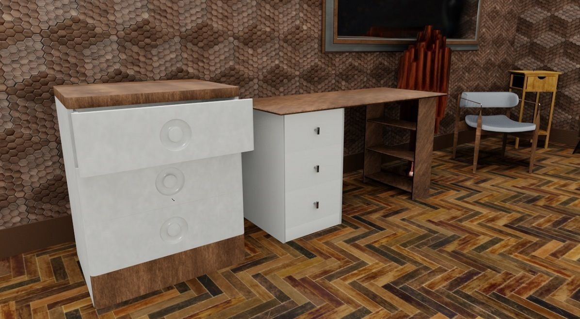 Furniture 3D Model Pack Low-poly 3D model_10