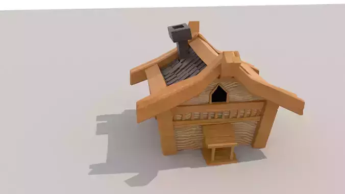 Small Wooden Forest Hut