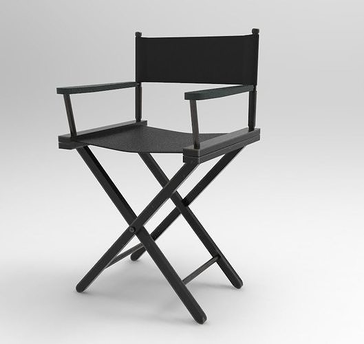Directors Chair Low-poly 3D model
