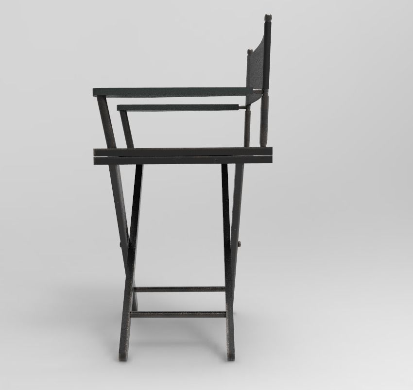 Directors Chair Low-poly 3D model_1