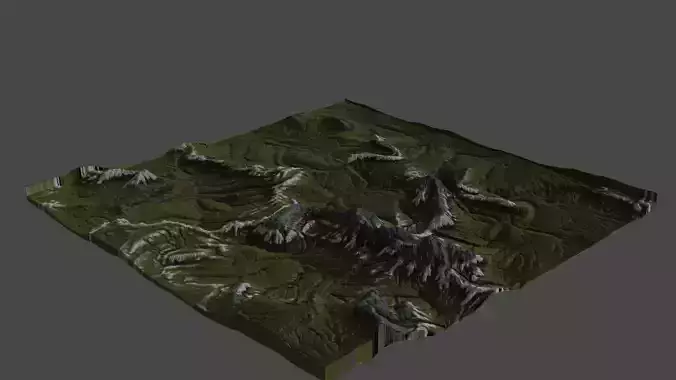 mountin mountain terrain Free 3D model