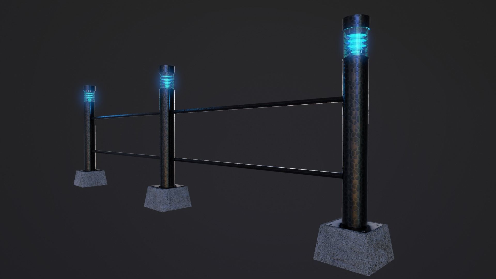 Garden Lights Low-poly 3D model_3