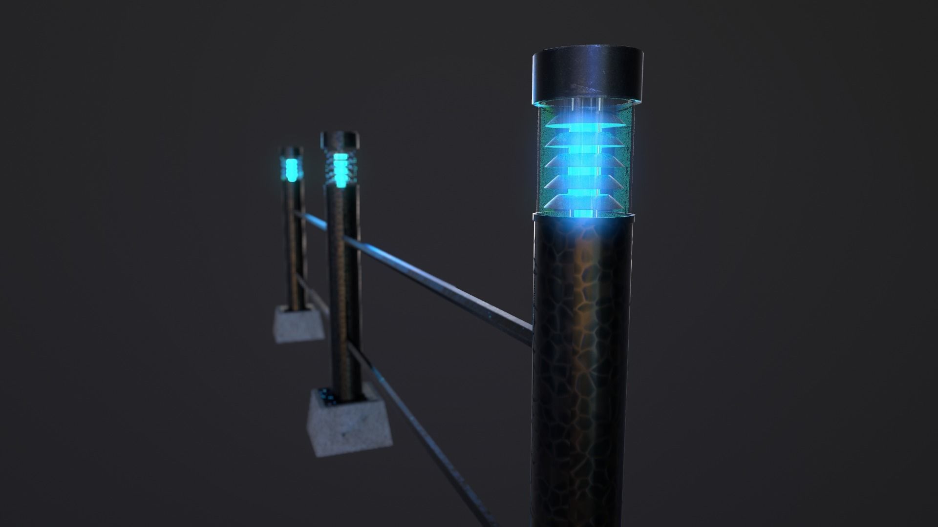 Garden Lights Low-poly 3D model_6