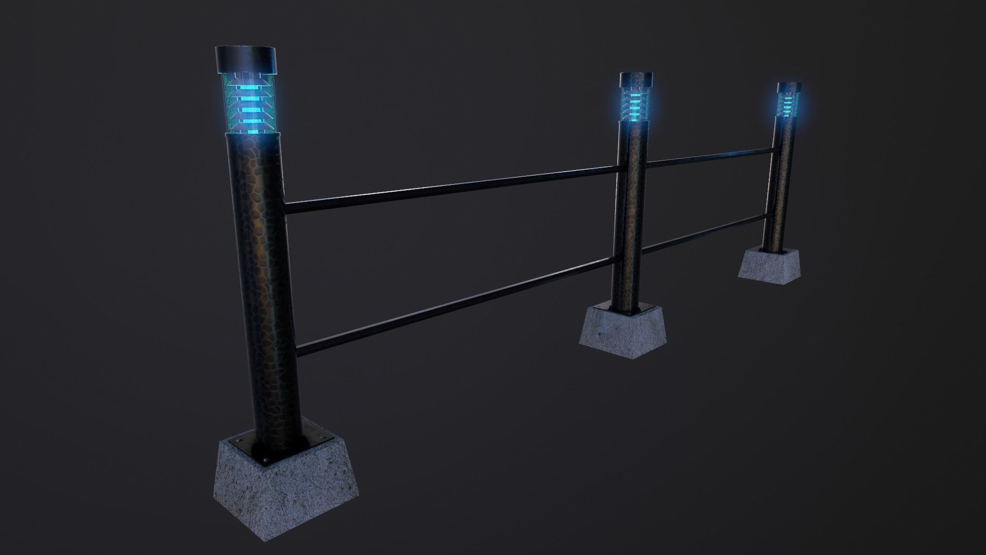 Garden Lights Low-poly 3D model_1