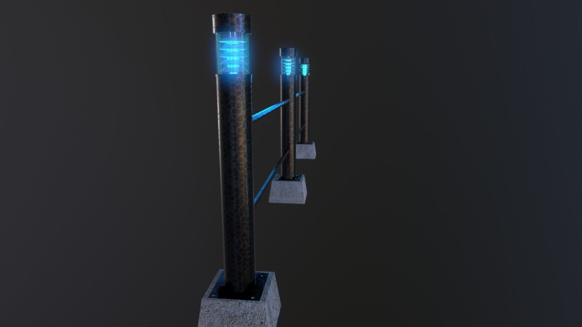 Garden Lights Low-poly 3D model_8