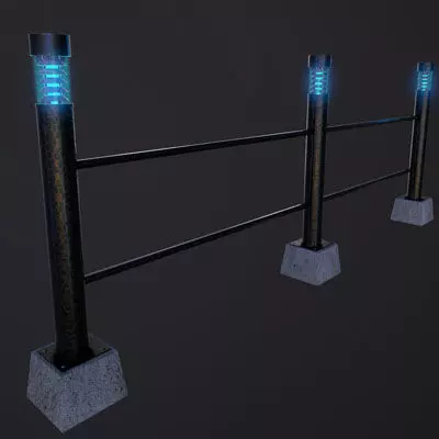 Garden Lights Low-poly 3D model_0