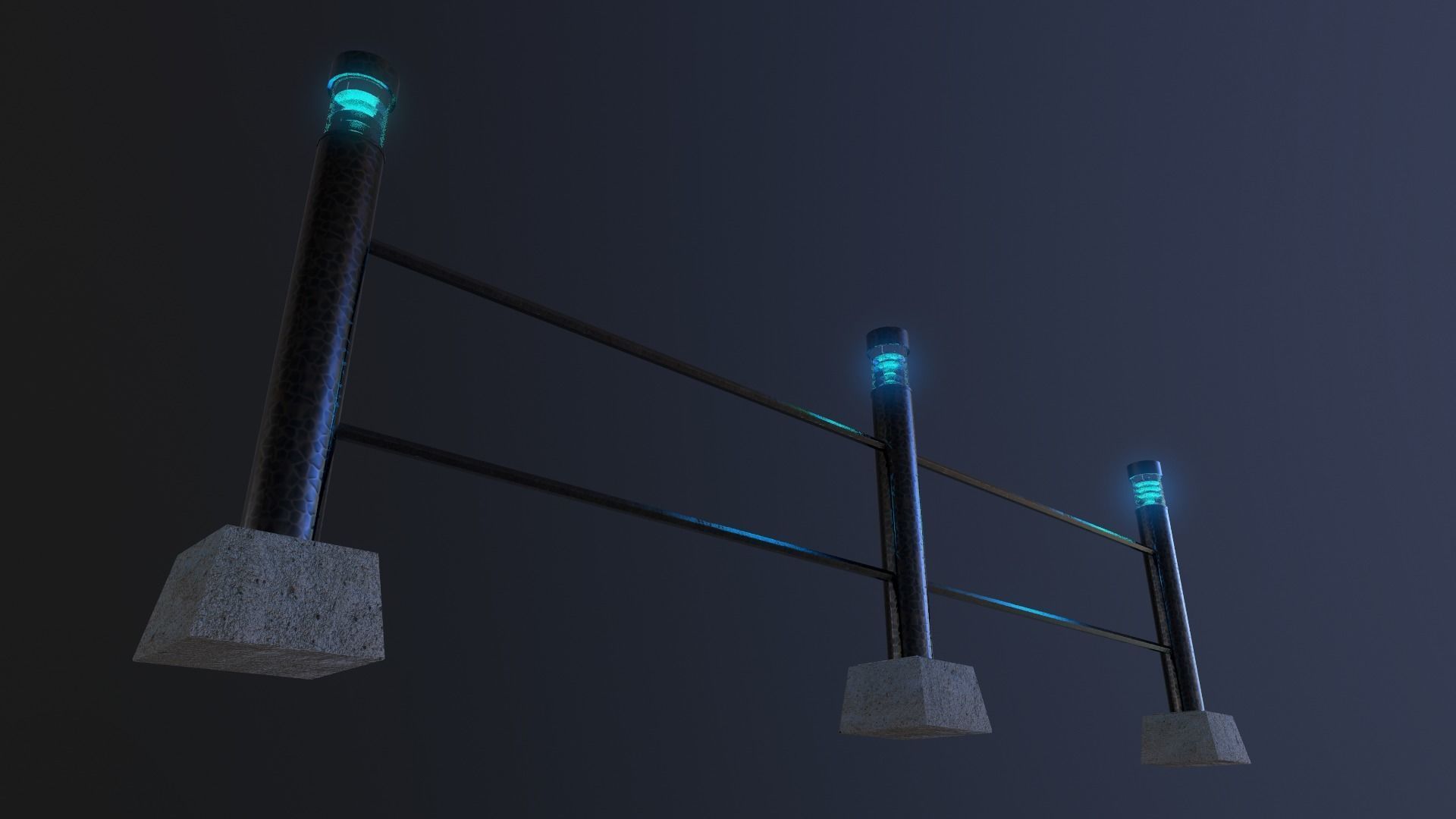 Garden Lights Low-poly 3D model_5