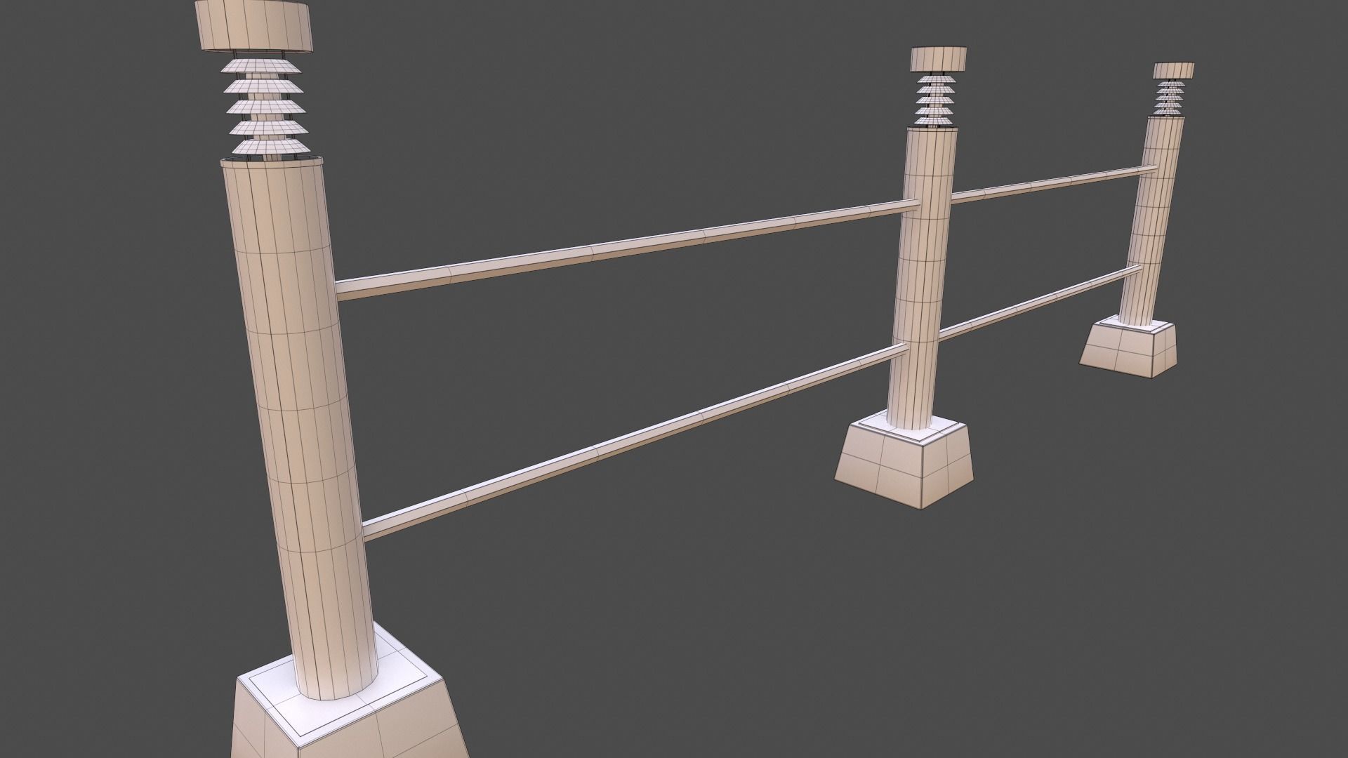 Garden Lights Low-poly 3D model_10