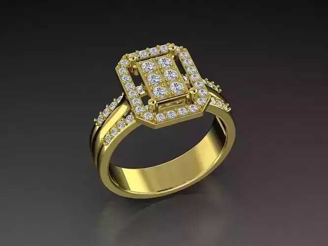 Diamond Jewelry Ring 3D print model