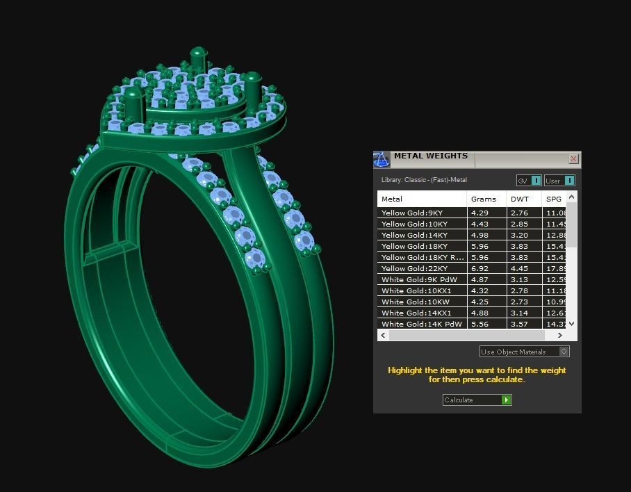 Diamond Jewelry Heart Ring 3D print model 3D print model_5