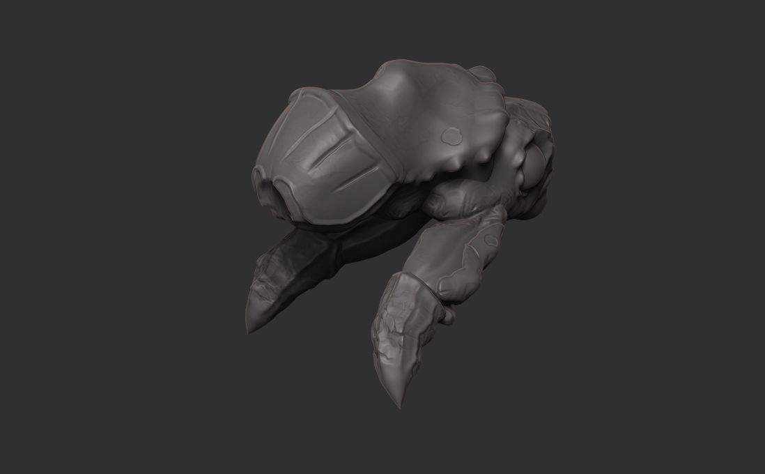 Aqua creature sculpt model 3D model_2