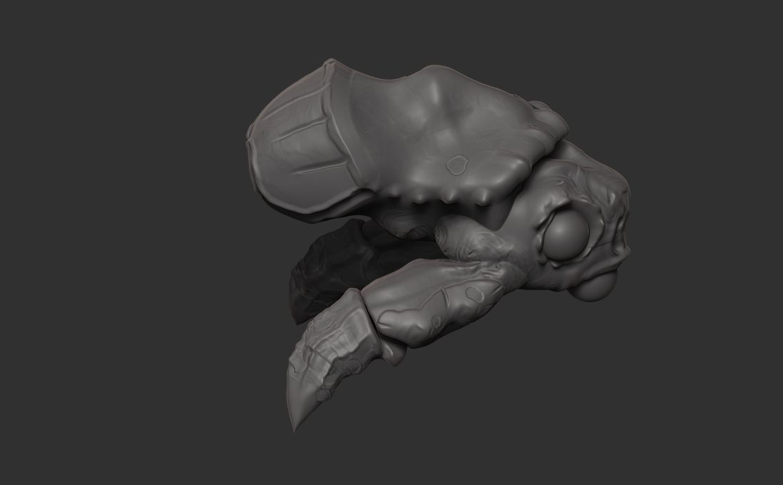 Aqua creature sculpt model 3D model_4