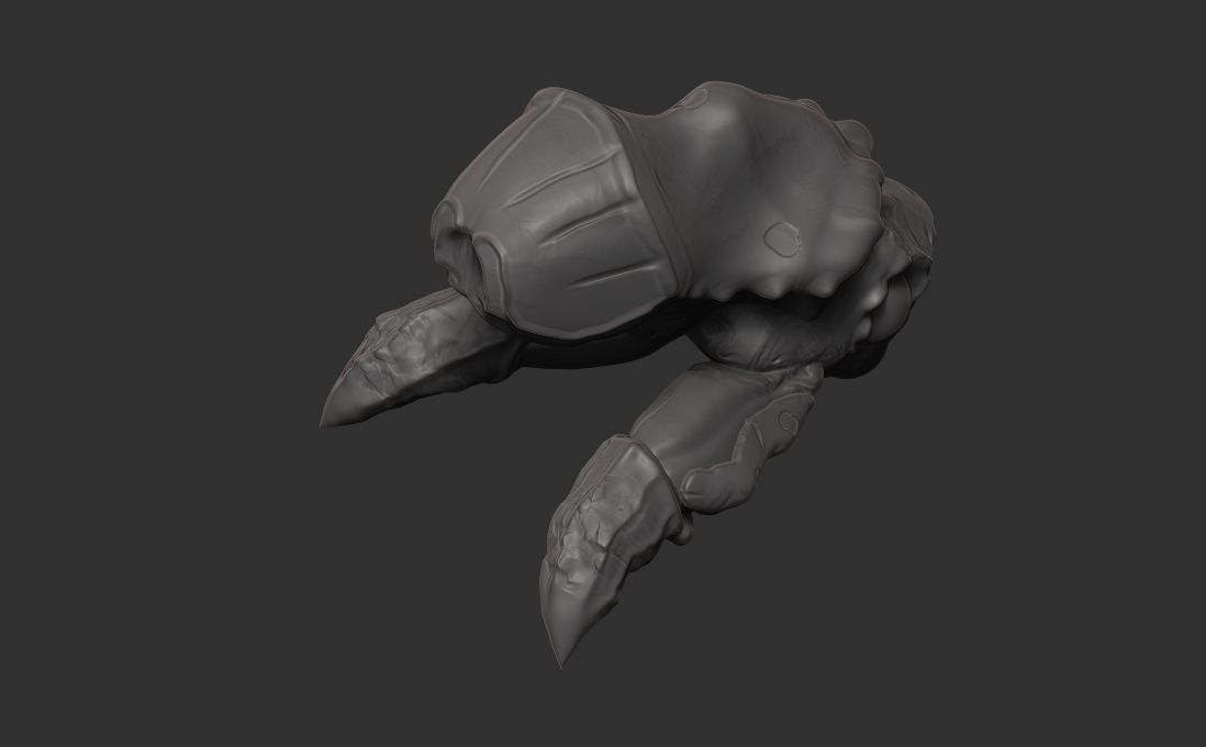 Aqua creature sculpt model 3D model_5