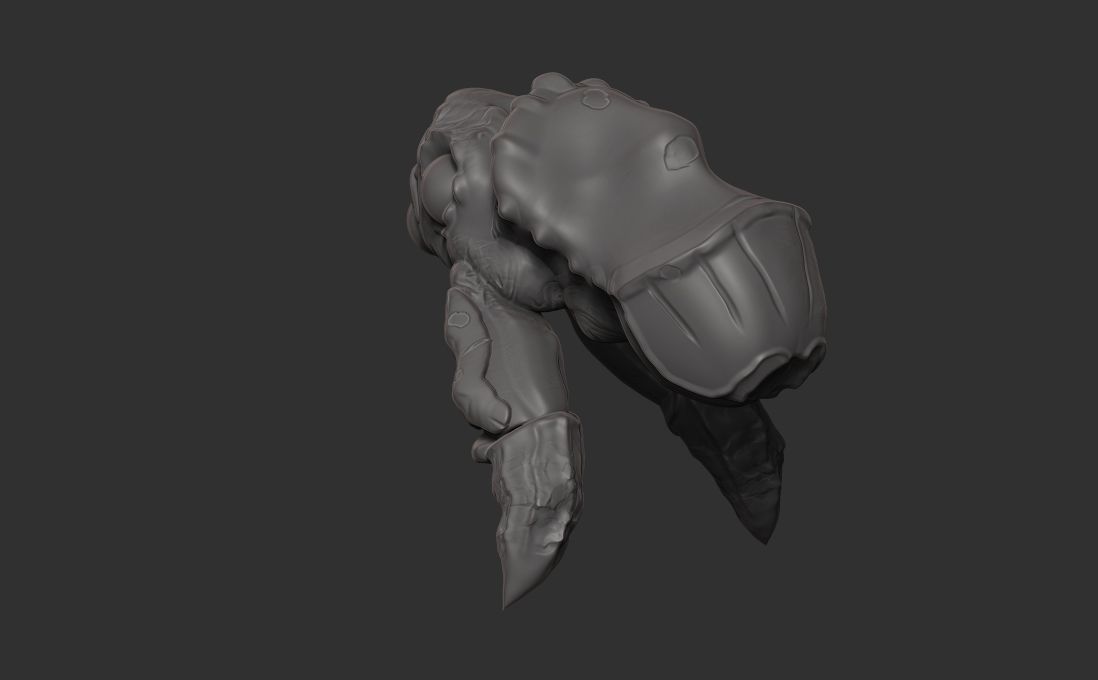 Aqua creature sculpt model 3D model_3