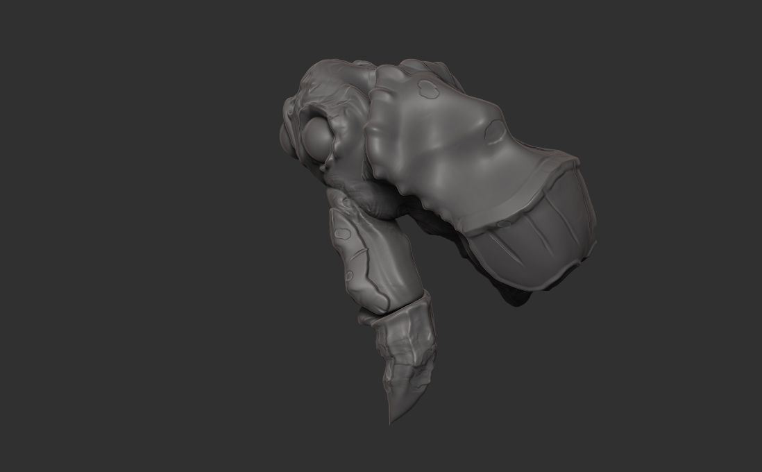 Aqua creature sculpt model 3D model_6