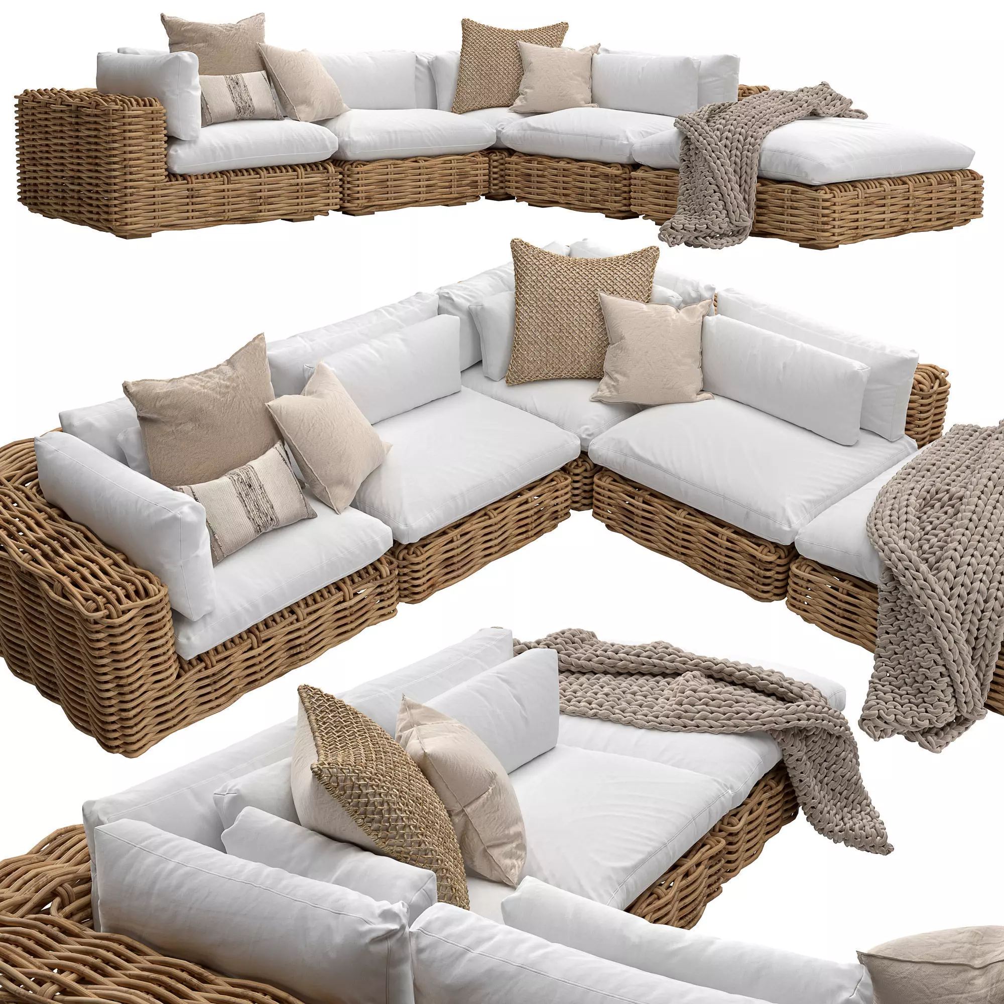 Zulu modular sofa 3D model_0