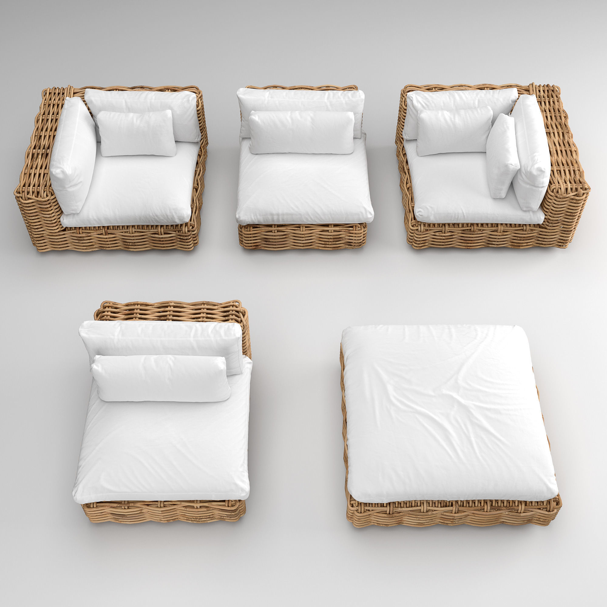 Zulu modular sofa 3D model_3
