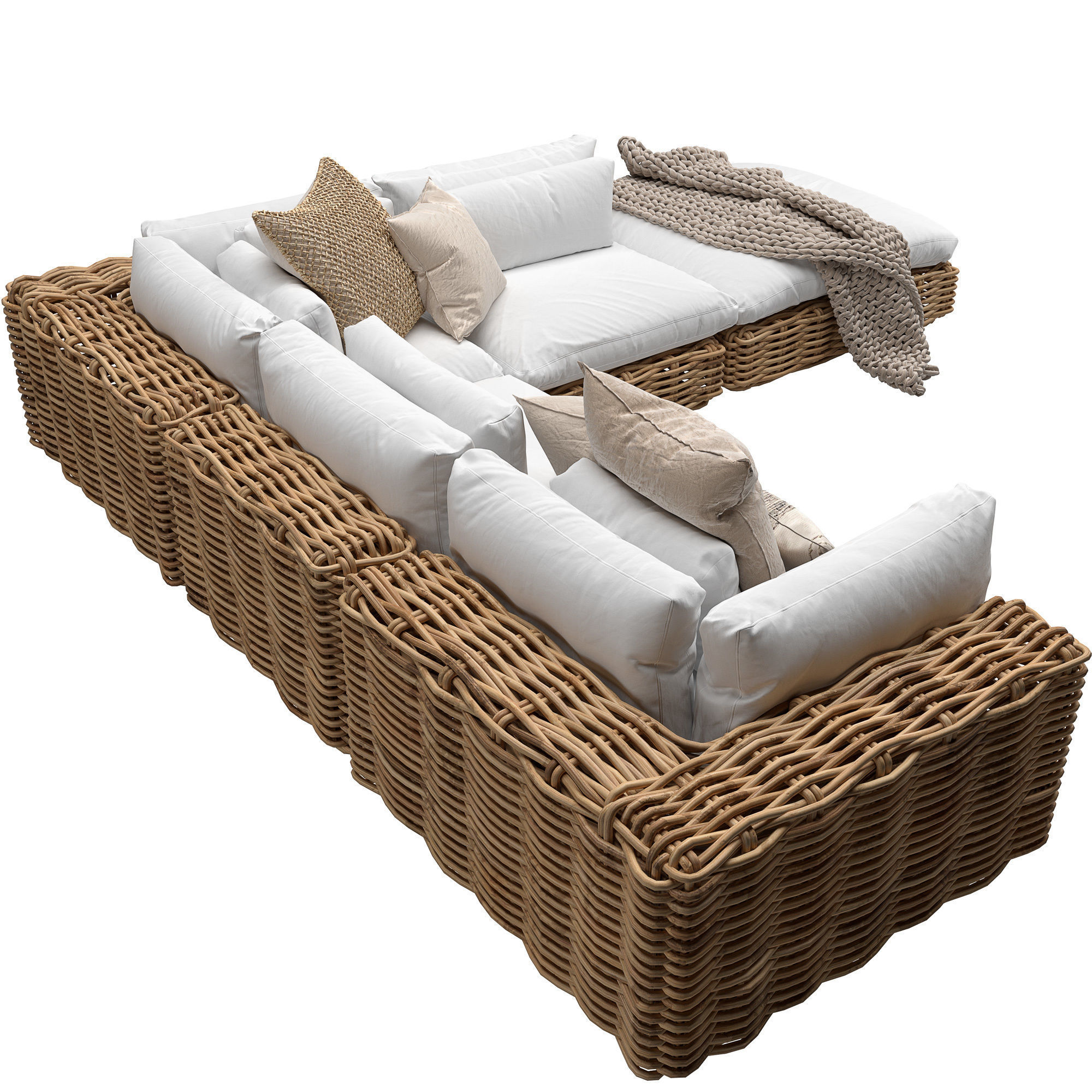 Zulu modular sofa 3D model_2