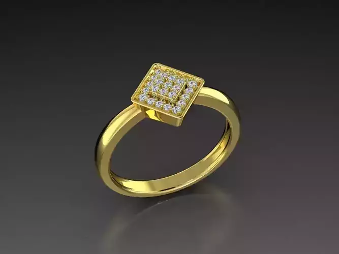 Diamond Jewelry Ring 3D print model