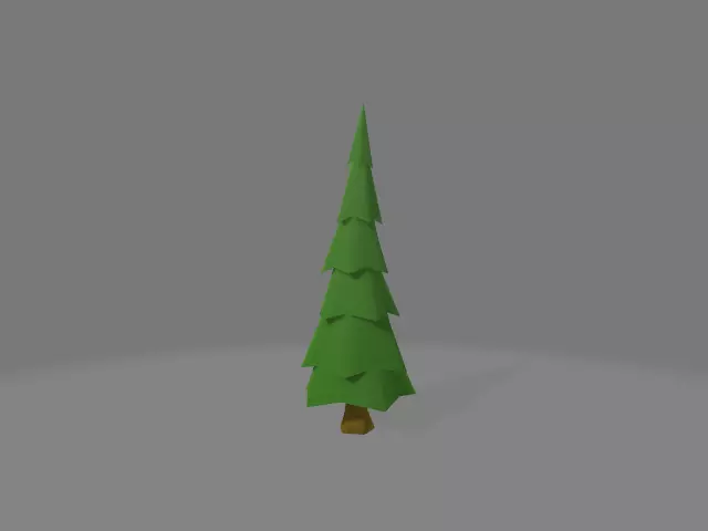 Low Poly tree pine Low-poly 3D model_0
