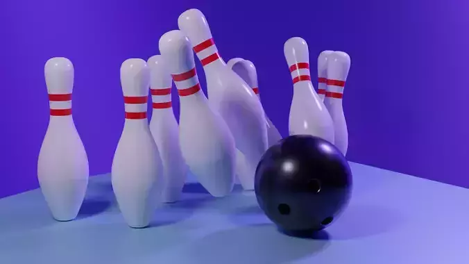 Bowling Ball and Pins