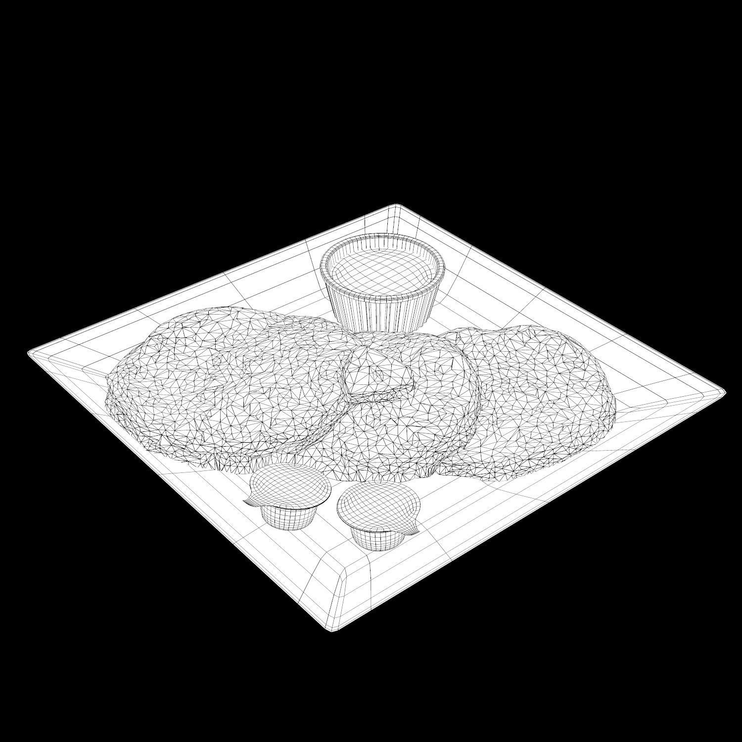 Buttermilk Pancakes Low-poly 3D model_15