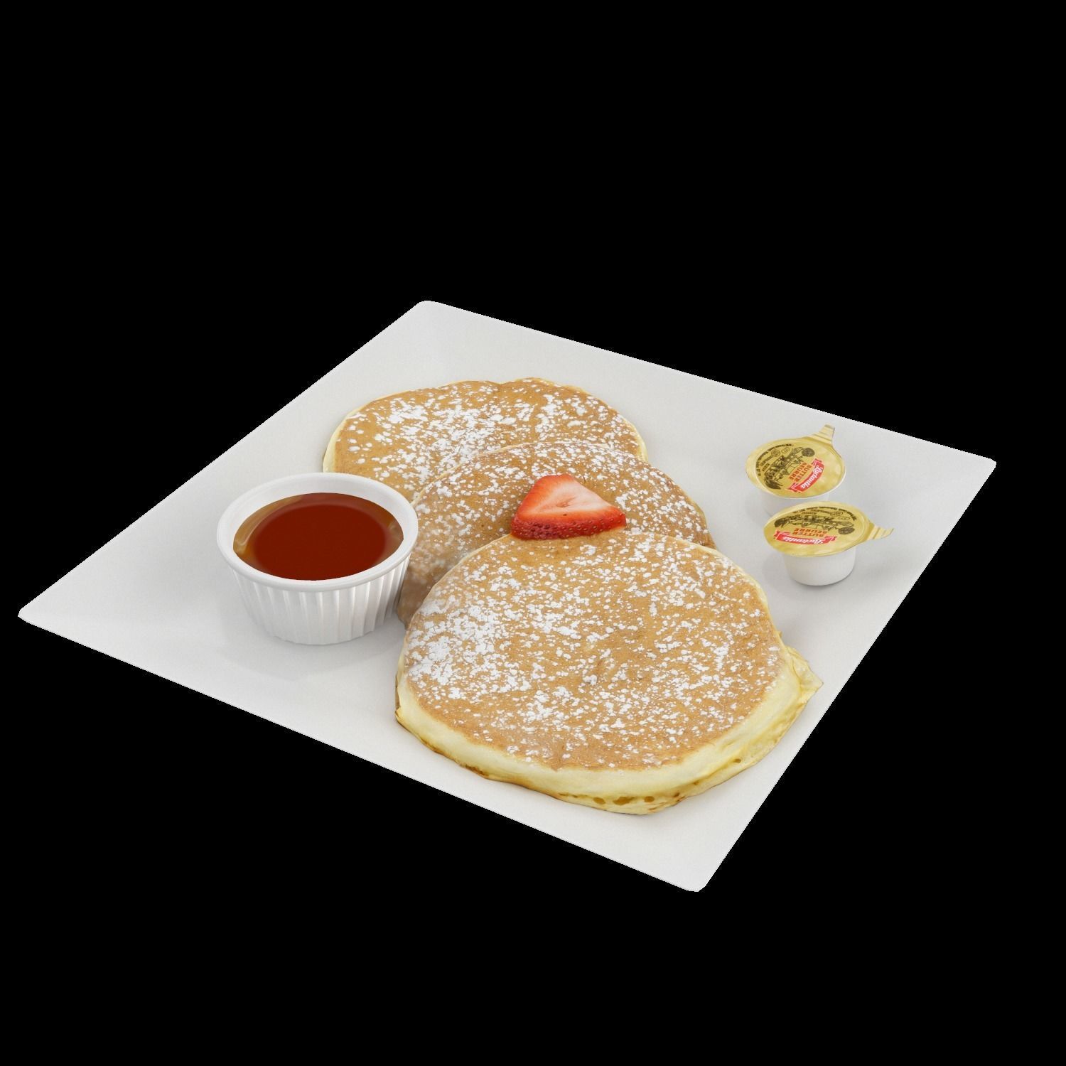 Buttermilk Pancakes Low-poly 3D model_7