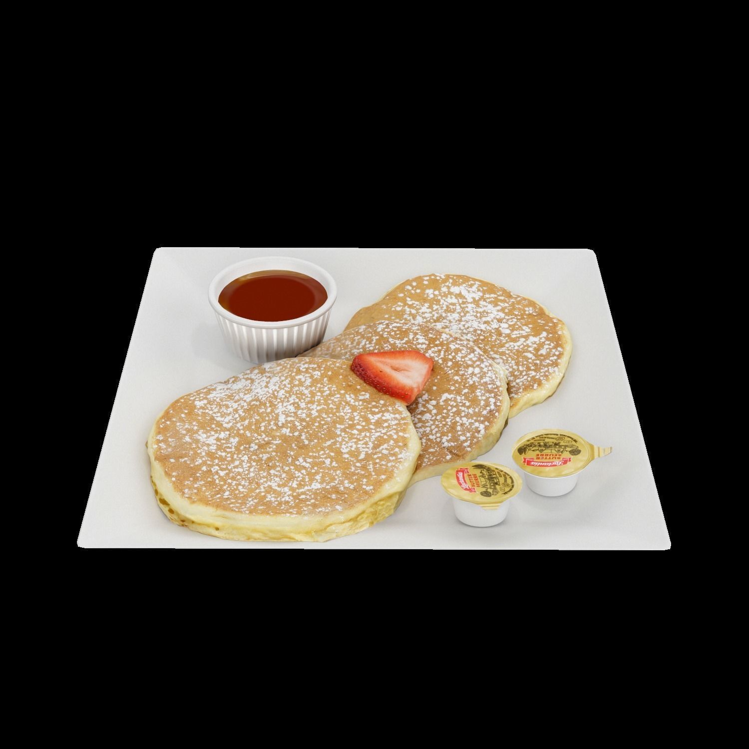 Buttermilk Pancakes Low-poly 3D model_6